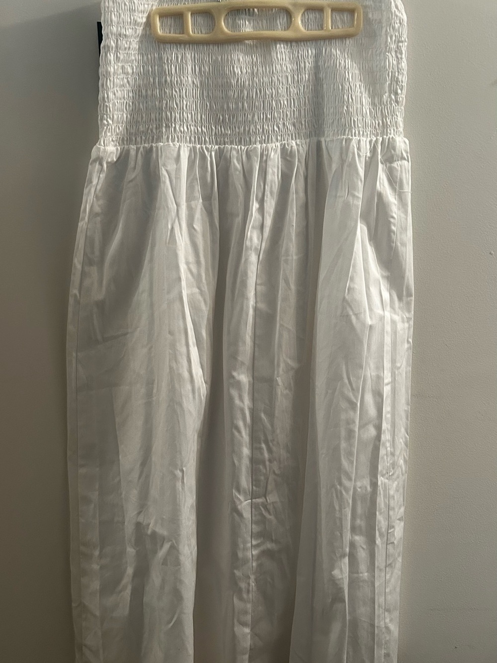 wild fable White Strapless Smocked Maxi Dress